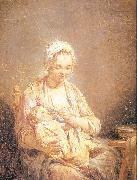 Lepicie, Nicolas Bernard A Mother Feeding her Child Germany oil painting artist